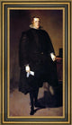 Diego Velazquez Philip IV Standing Framed Premium Canvas Print, 14"x28"