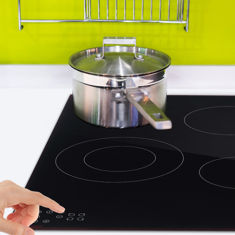 Built-in 30" 4 Elements Smooth Surface, Radiant Black Electric Cooktop