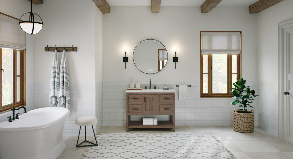 The Betsy Bathroom Vanity, Brown, 42", Single Sink, Freestanding