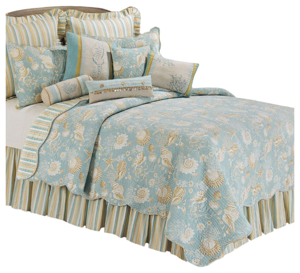 Natural Shells King Quilt by C & F, Quilt Only