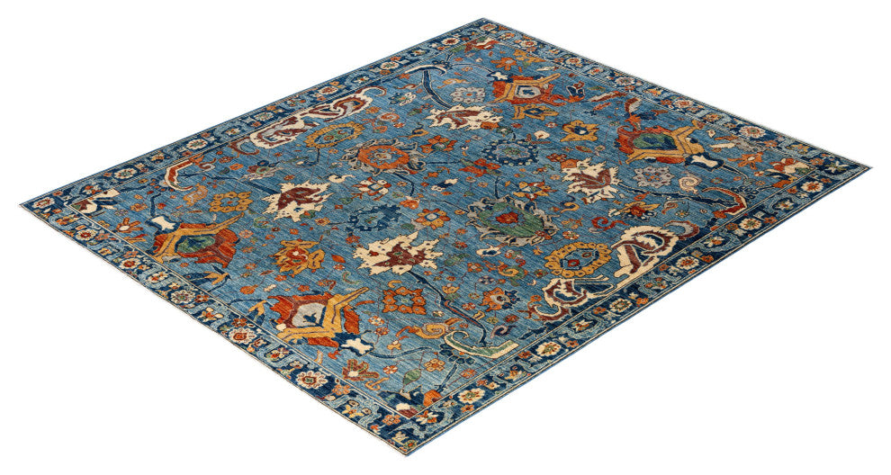 Serapi One-of-a-Kind Hand-Knotted Area Rug Light Blue, 8'3" x 9'10"