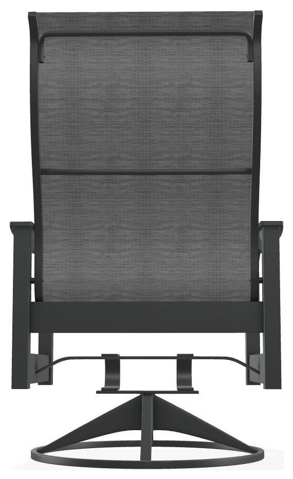 Leeward Sling Outdoor Swivel Rocker, Collect Charcoal/Graphite