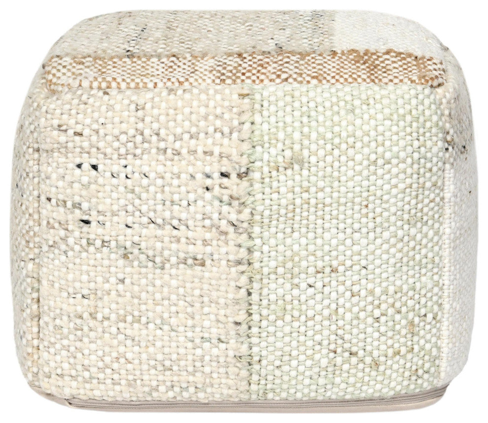 Ritsa 24" Multi-Color Wool Blend Pouf