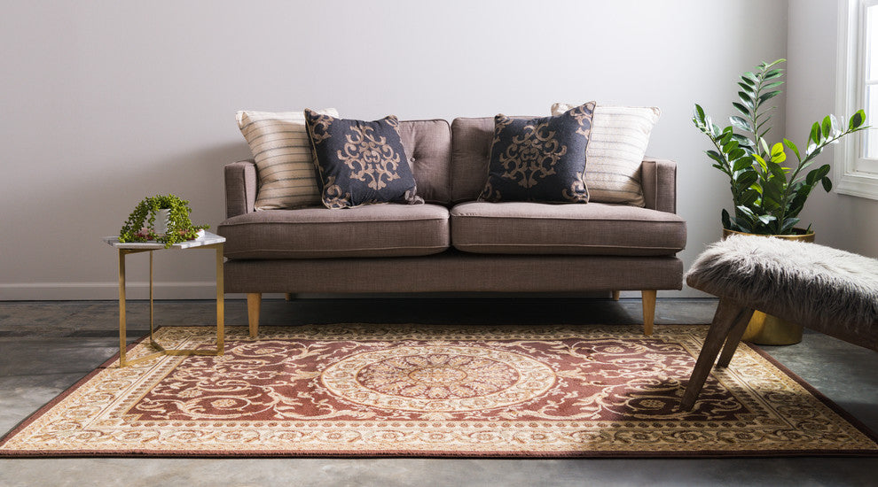Unique Loom Brown Napoleon Versailles 5' 0 x 8' 0 Area Rug