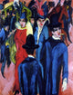 Ernst Ludwig Kirchner Berlin Street Scene - 21" x 28" Premium Canvas Print