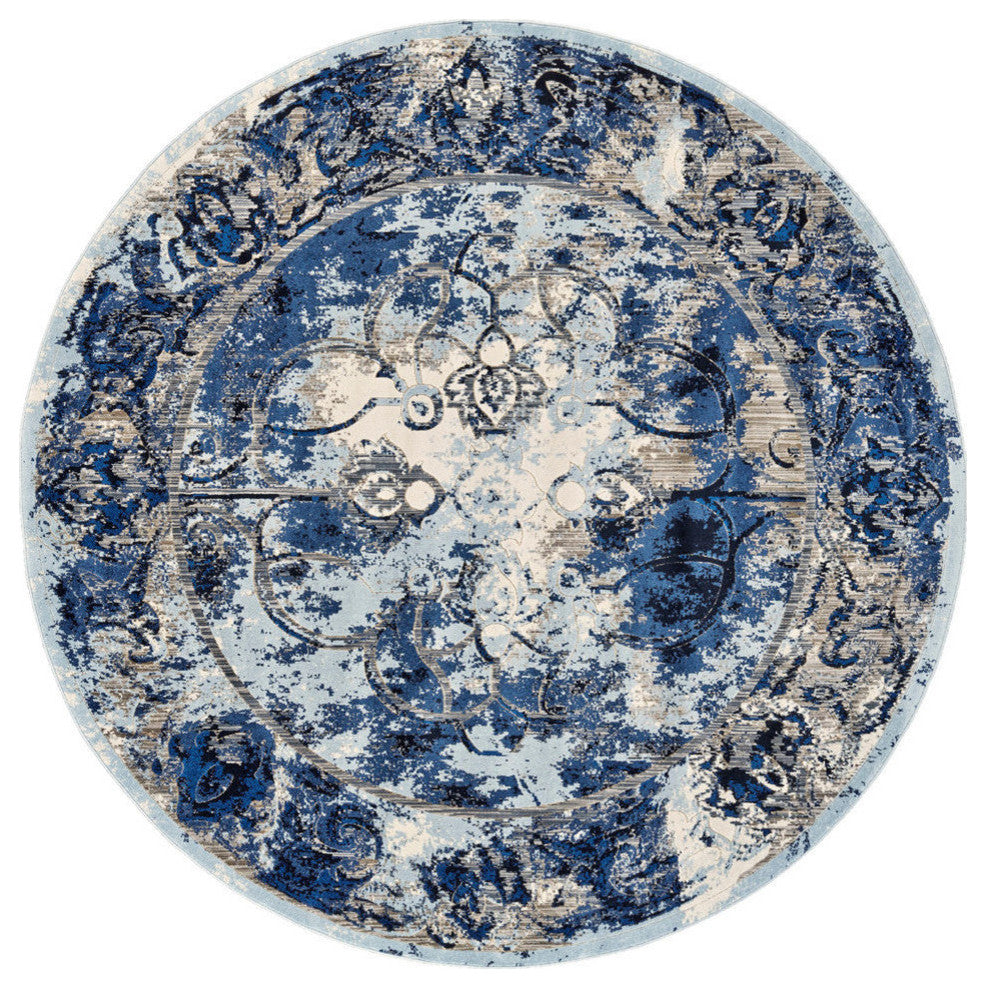 Weave & Wander Carini Rug, Thundercloud, 8'9" Round