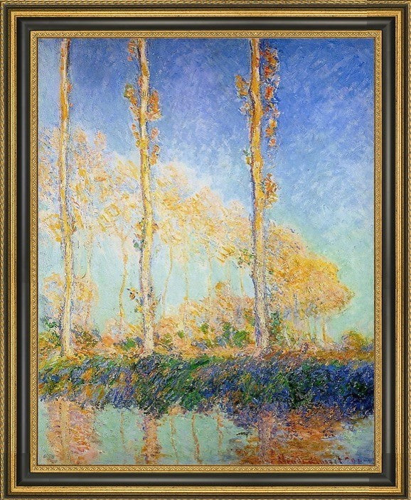 Claude Oscar Monet Three Poplar Trees in The AutumnPremium Canvas Print, 20"x25"