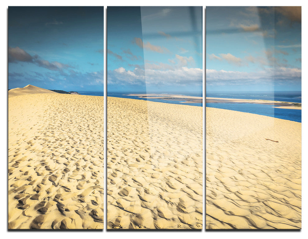 "Dune of Pyla" Photography Metal Wall Art, 3 Panels, 36"x28"