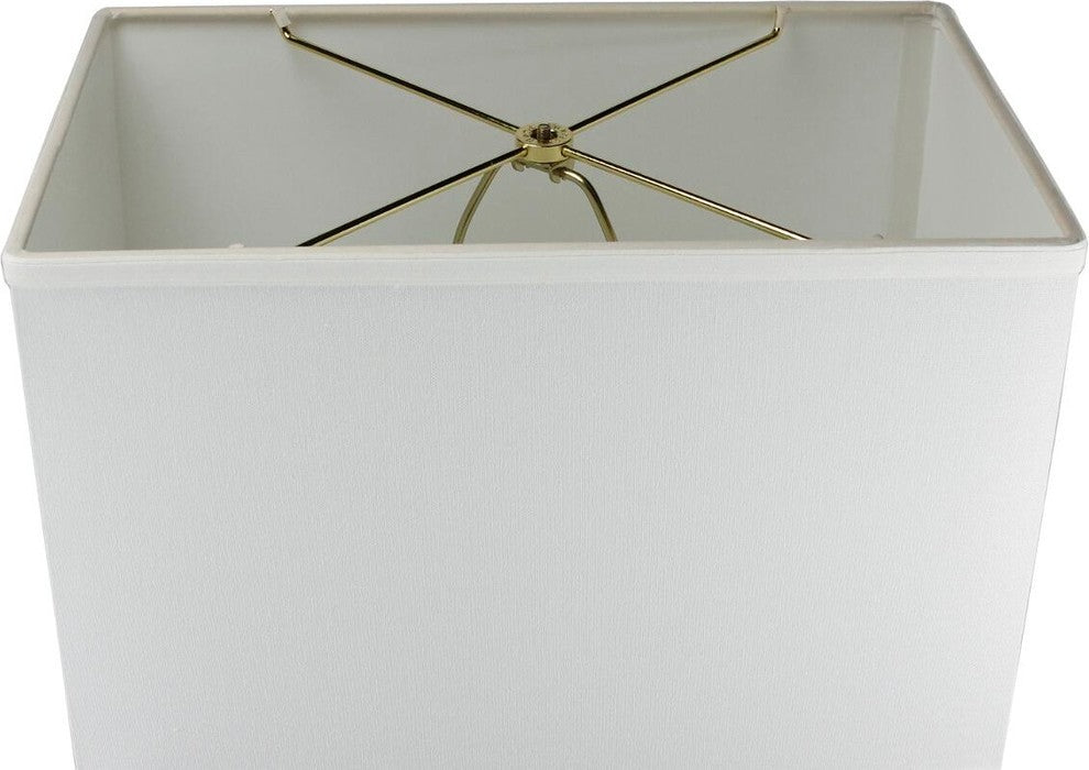 Rectangular Drum Lampshade, White
