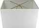 Rectangular Drum Lampshade, White