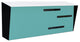 Mid-Century Modern Tri-Tone Mailbox, Robin Egg/White