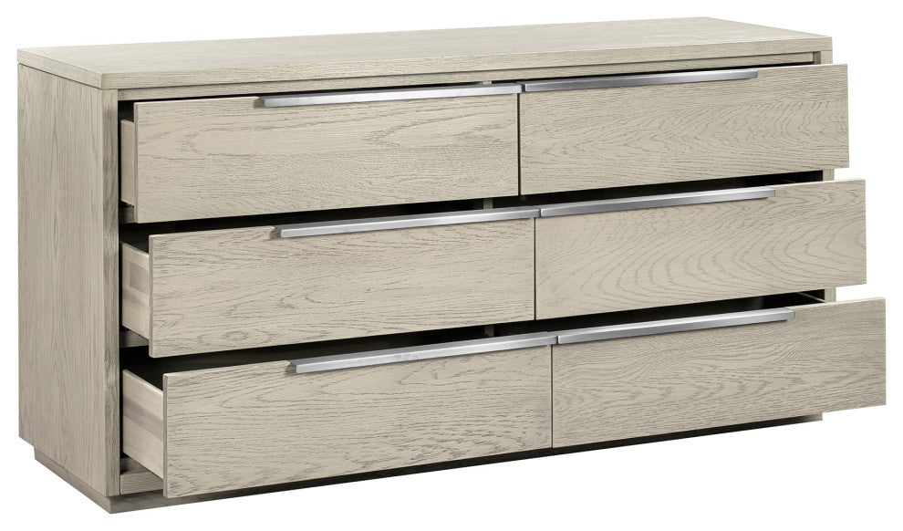 Abbey 4-Piece Bedroom Set, Gray Oak Wood, Queen