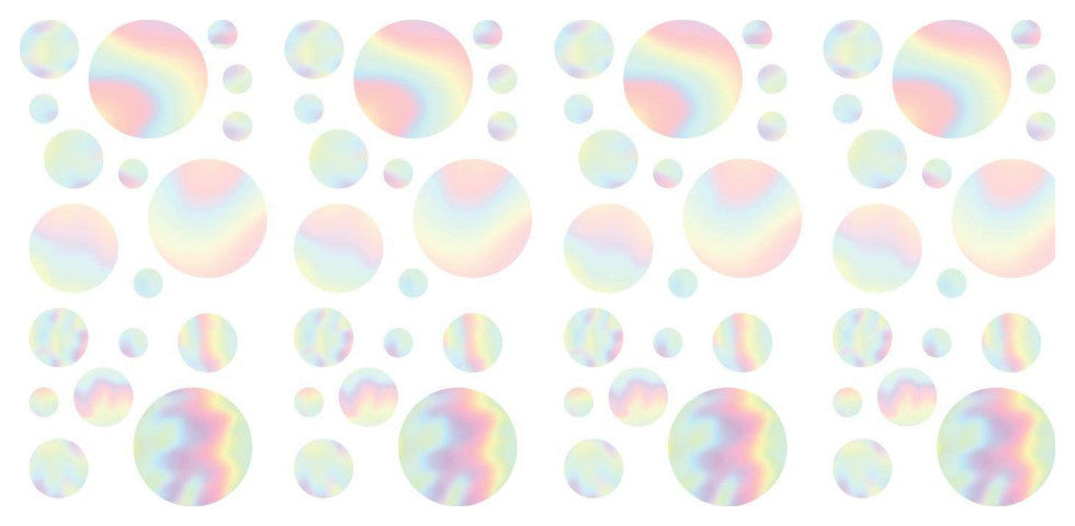 Holographic Circle Peel And Stick Wall Decals, holographic