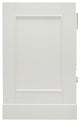 Ariel Stafford 36" Single Left Offset Sink Bathroom Vanity Base, White