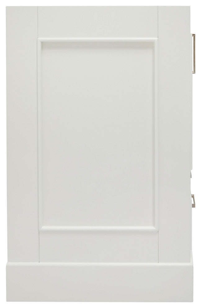 Ariel Stafford 36" Single Left Offset Sink Bathroom Vanity Base, White