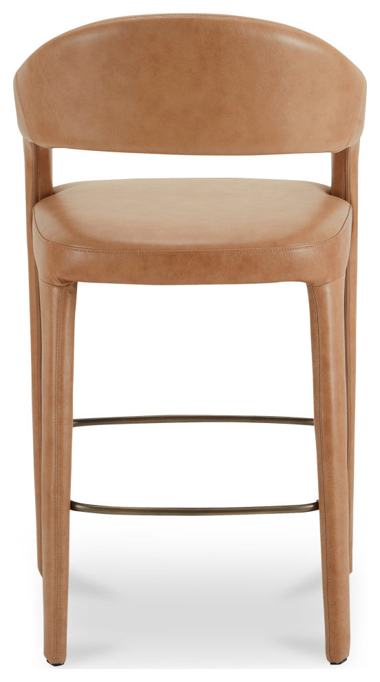 Martens Bar Stool Brown Leather