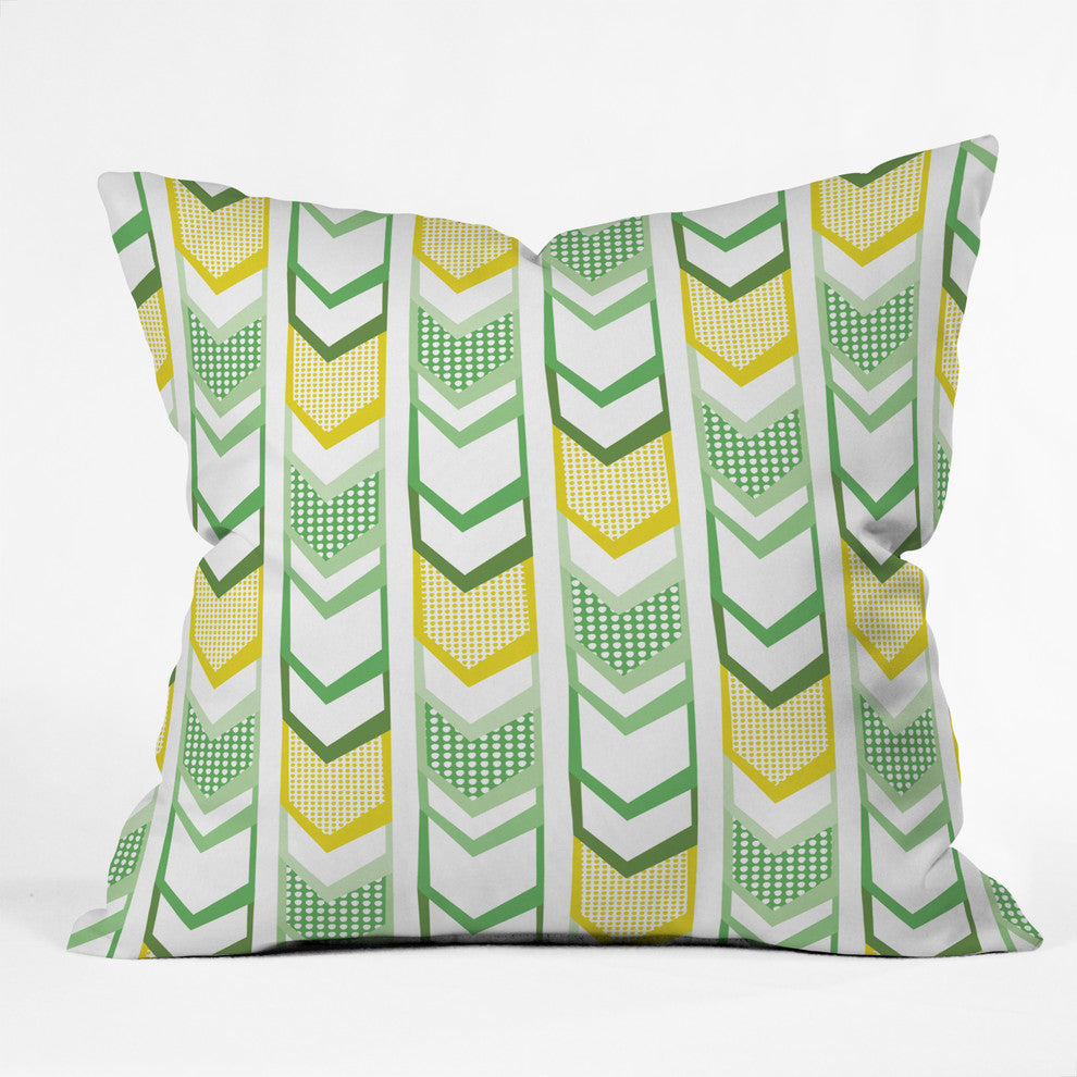 Heather Dutton Right Direction Lemon Lime Outdoor Throw Pillow