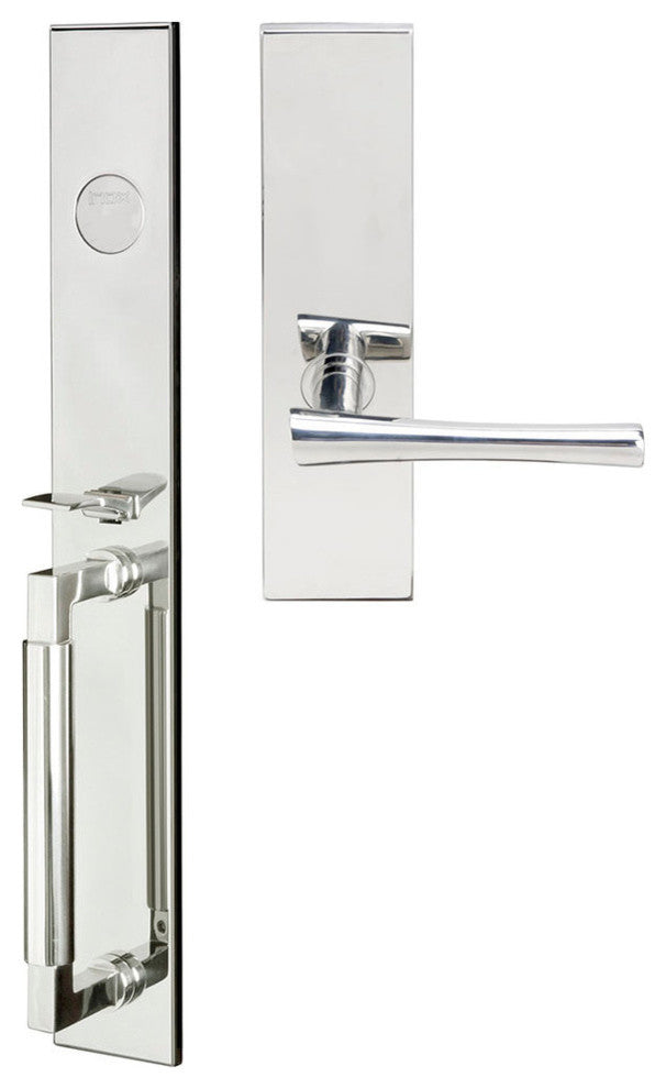 Champagne Lever, Mortise Dummy Handleset, Right Hand, Polished Stainless Steel