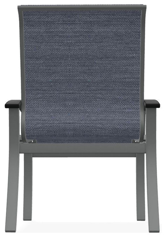 Belle Isle Sling Outdoor Dining Chair, Augustine Denim/Graphite