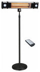 Infrared Electric Outdoor Heater, Freestanding With Led and Remote