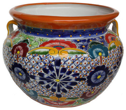 Big Multicolor Talavera Ceramic Pot