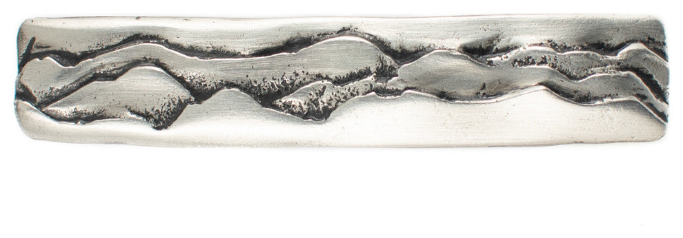 Mountains Pewter Cabinet Pull Hawk Hill Hardware, Polished Pewter