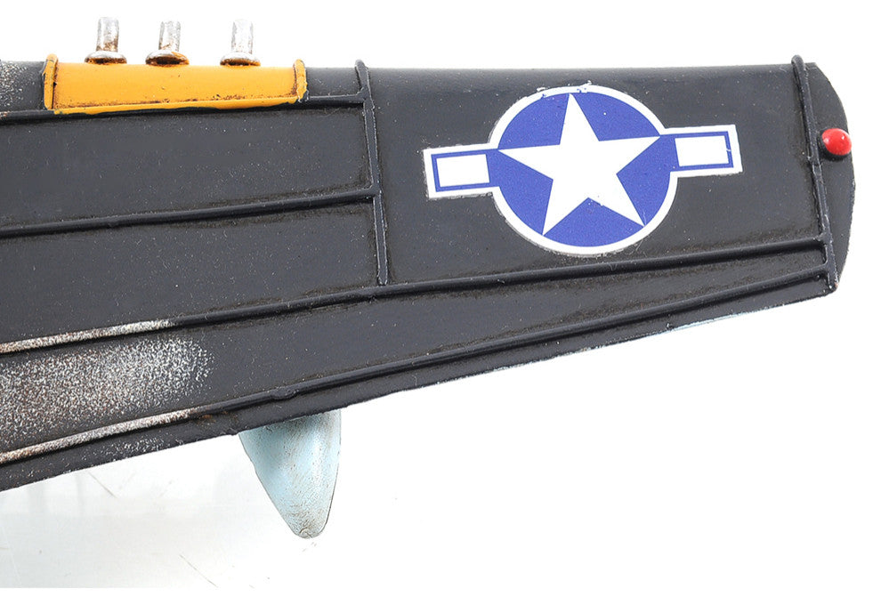 1943 Grey Mustang P51 1:40 Collectible Metal scale model Airplane