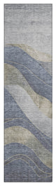 Machine Washable Indoor/Outdoor Chantille ACN1892 Denim 2'3" x 7'6" Runner Rug