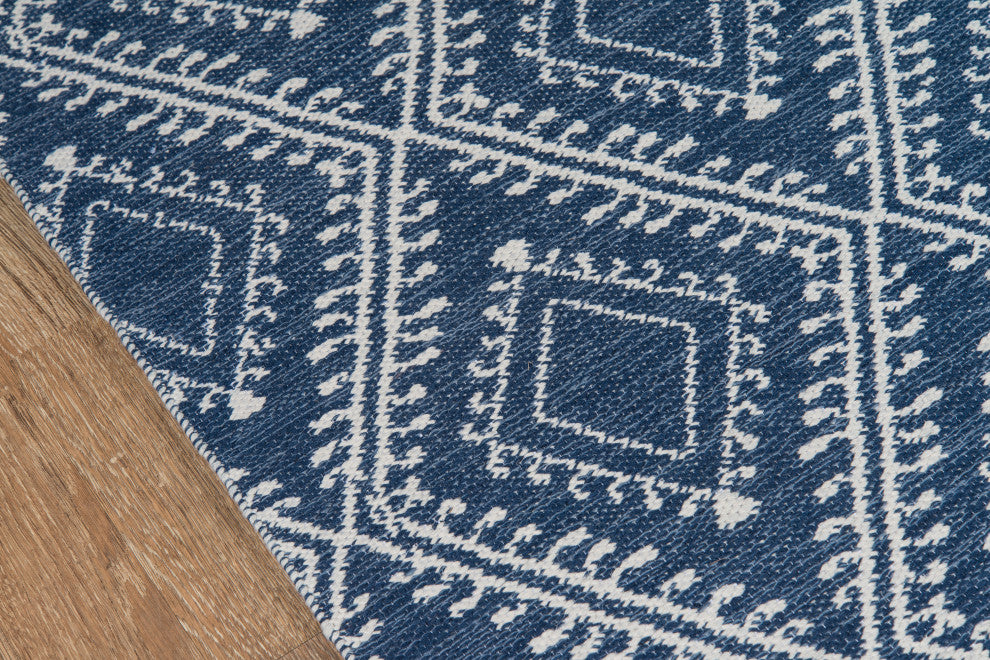 Erin Gates Easton Pleasant Indoor Outdoor Hand Woven Rug, Navy, 5'x7'6"