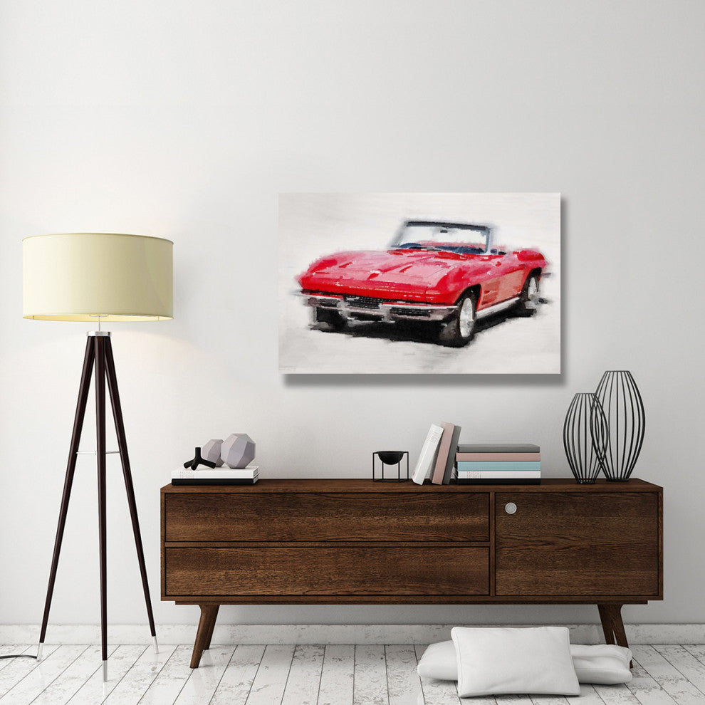 "1964 Corvette Stingray Watercolor" Fine Art Print