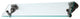 BA1759BK Water Onyx Glass Shelf, Black Nickel