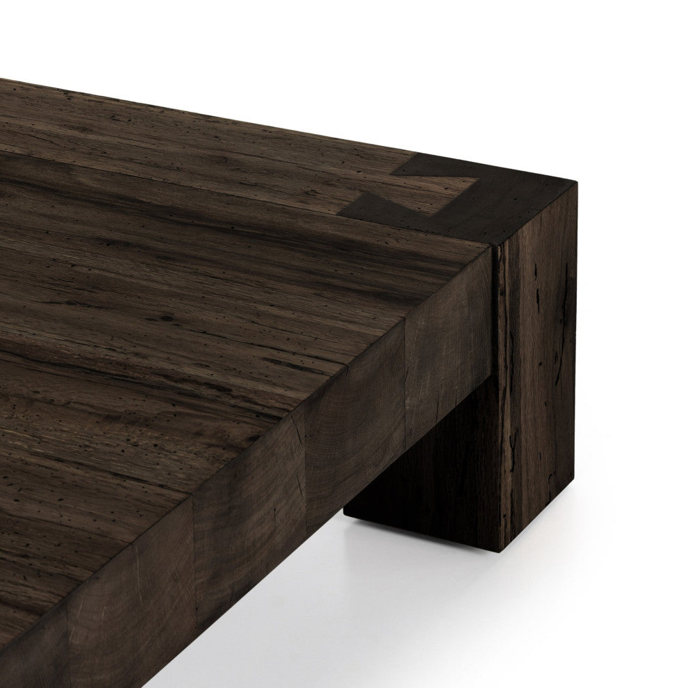 Abaso Coffee Table Ebony Rustic Wormwood Oak