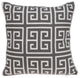 20" X 7" X 20" Cool Transitional Gray And White Pillow Cover With Poly Insert