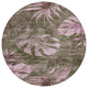 Machine Washable Indoor/Outdoor Chantille ACN1887 Brown 8' x 8' Round Rug