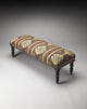 Wool Jute Upholstered Bench