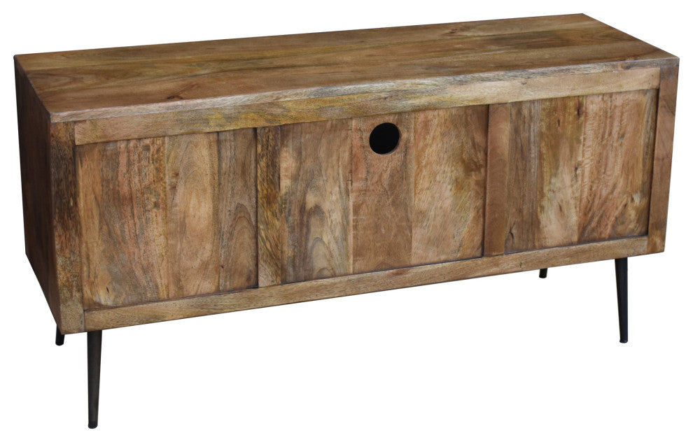 Inca Mango Wood Media Center With 2 Doors and 1 Drawer