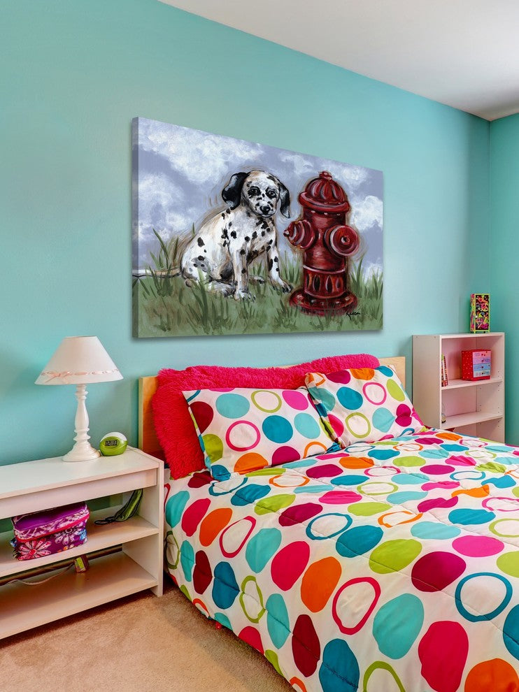 Marmont Hill, "Spot" by Reesa Qualia Painting Print on Wrapped Canvas, 24x16
