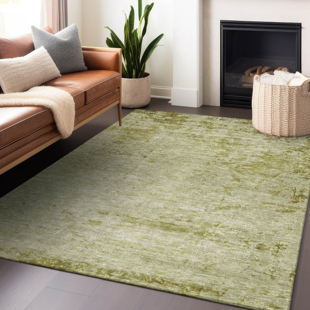 Machine Washable Indoor/Outdoor Chantille ACN1901 Aloe 10' x 14' Rug