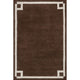 Grace Bordered Wool Area Rug, Brown 9' x 12'