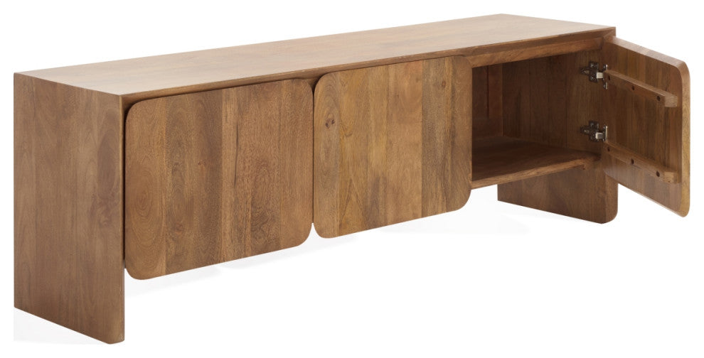 Safavieh Couture Grigorio 3 Door Wood Sideboard, Brown