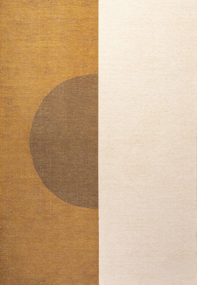 Demie Minimalist Graphic Circle Machine-Washable Area Rug, 5x8