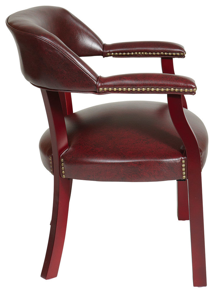 Traditional Guest Chair With Wrap Around Back