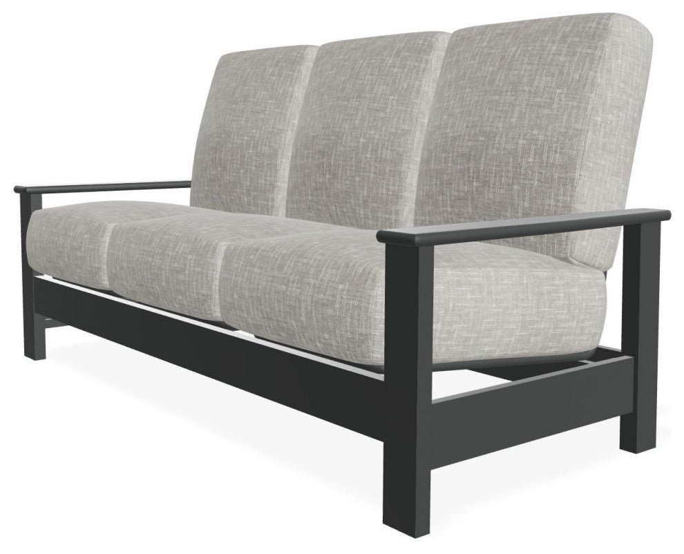 Leeward Deep Seat 3-Seat Outdoor Sofa, Hither Pewter/Graphite
