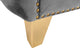 Michelle Fabric Upholstered Chair, Gold Iron Legs, Gray, Velvet, Loveseat