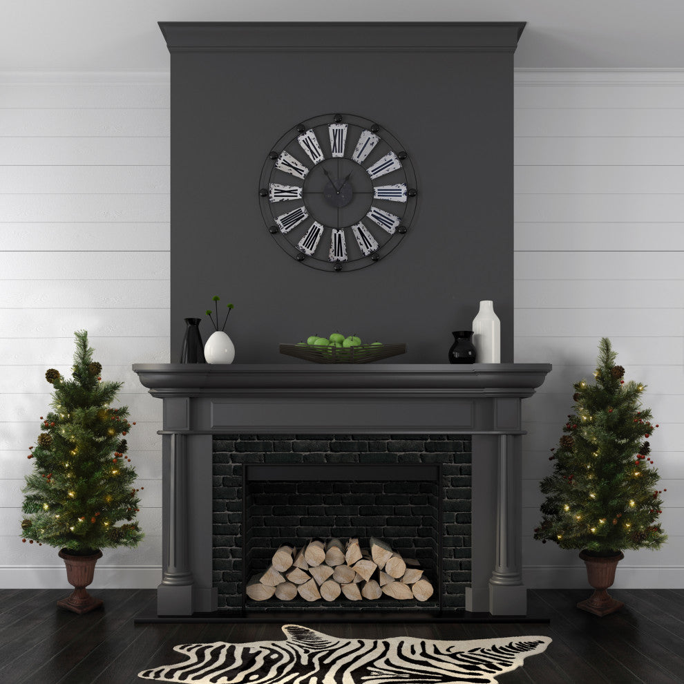 Astella 3.5' Pre-Lit Christmas Tree With 50 Ul-Rated Lights and Stand, Green