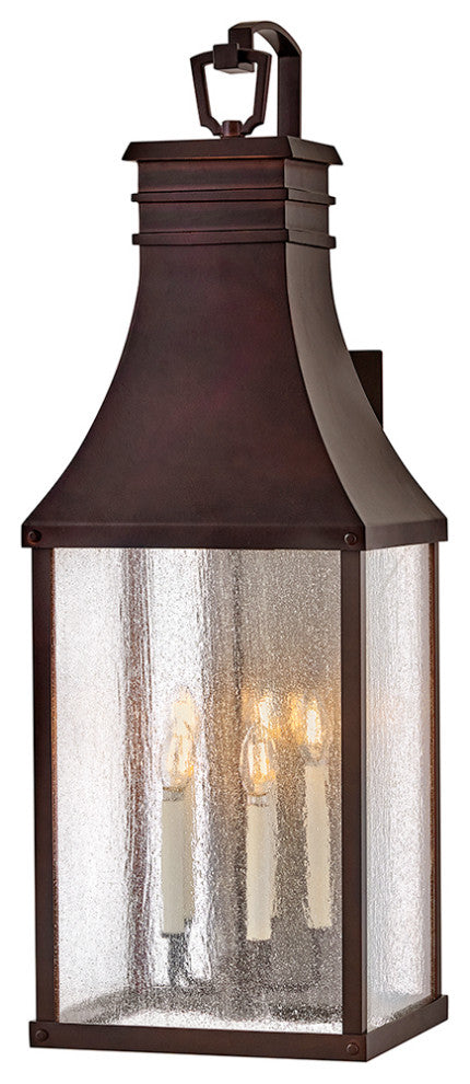 Hinkley Beacon Hill Outdoor Wall Mount, Blackened Copper, Extra Large