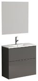 Eviva Galsaky 24" Gray Modern Bathroom Vanity Integrated Porcelain Sink