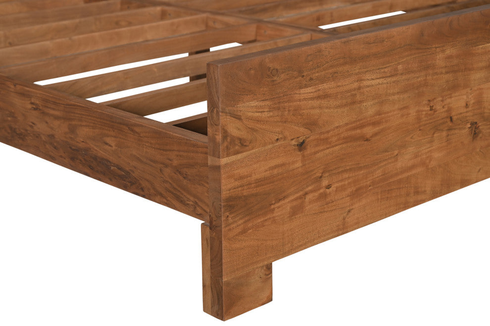 Lydia Live Edge Solid Wood Panel Bed, King, 56" H