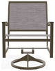 Bazza Sling Outdoor Swivel Rocker, Fossil/Beachwood