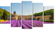 "Abbey of Senanque Lavender Flowers" Landscape Wall Art Print, 5 Panels, 60"x32"